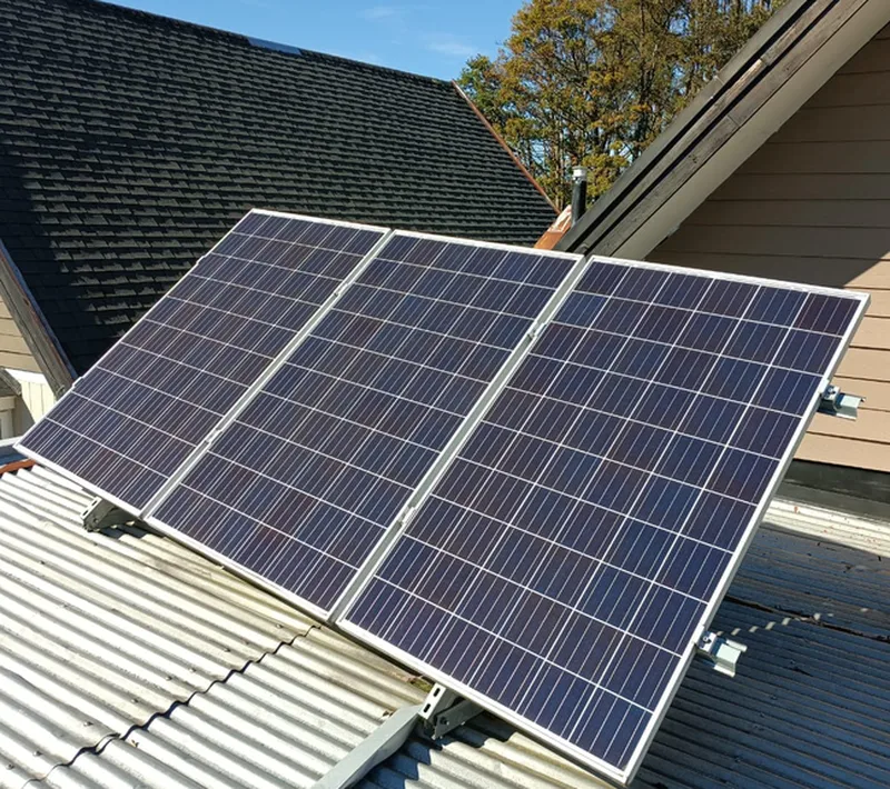 Paneles solares en techo